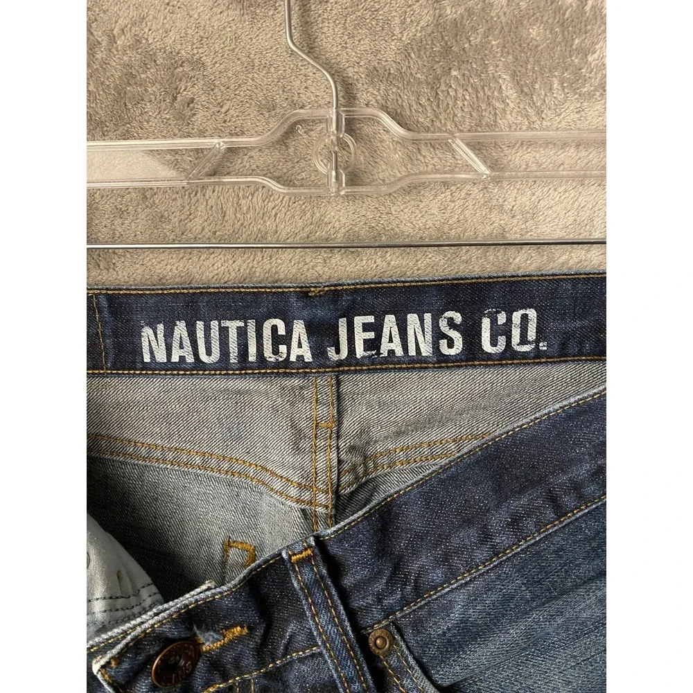 Nautica Men's Jeans 32x32 Blue Straight Fit Denim Classic 5 Pocket Pants